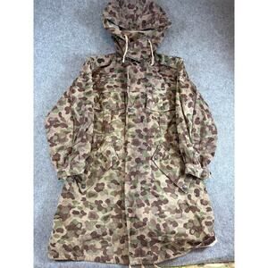 Vintage 60s Austrian K4 Parka Jacket Mens XL Brown Peadot Camo Military Hunting